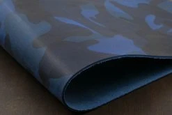 Conceria La Perla Azzurra Camouflage Veg Tan, Blue Leather