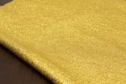 District Leather Supply Crinkle Metallic Lamb, Yellow Gold (Italy)