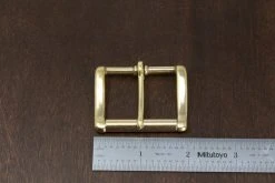 District Leather Supply Japanese Brass - DLS Custom 1.5" Heel Bar Roller Buckle