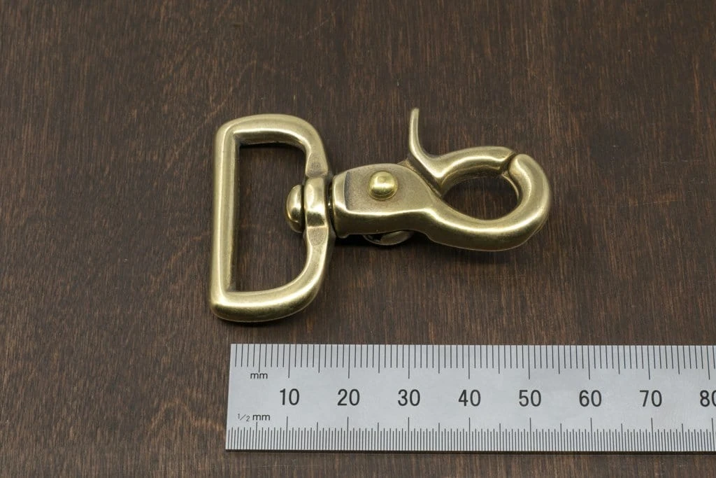 District Leather Supply Hardware Japanese Brass Swivel Snap Trigger Clip 7 District Leather Supply Hardware Japanese Brass Swivel Snap Trigger Clip