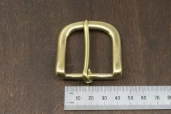 District Leather Supply Japanese Brass Heel Bar Buckle Hardware