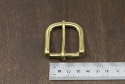 District Leather Supply Japanese Brass Heel Bar Buckle Hardware
