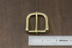 District Leather Supply Japanese Brass Heel Bar Buckle Hardware
