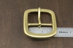 District Leather Supply Hardware Japanese Brass Center Bar Buckle