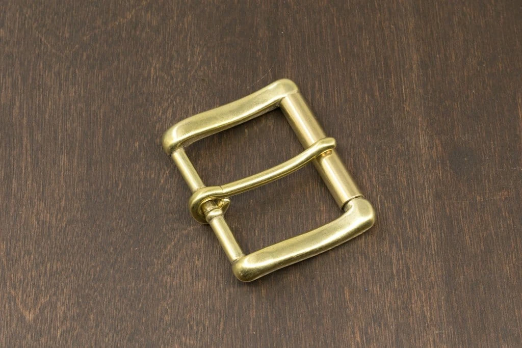 District Leather Supply Hardware Japanese Brass Heel Bar Roller Buckle 3 District Leather Supply Hardware Japanese Brass Heel Bar Roller Buckle