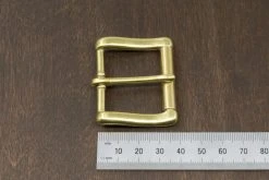 District Leather Supply Hardware Japanese Brass Heel Bar Roller Buckle 9 District Leather Supply Hardware Japanese Brass Heel Bar Roller Buckle