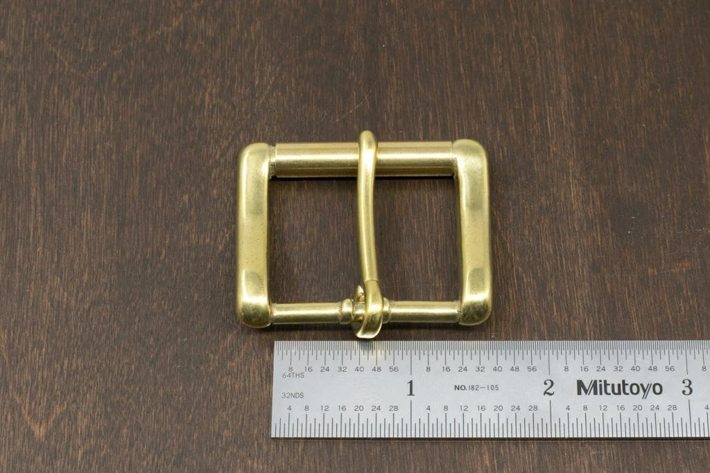 District Leather Supply Hardware Japanese Brass Heel Bar Roller Buckle 6 District Leather Supply Hardware Japanese Brass Heel Bar Roller Buckle