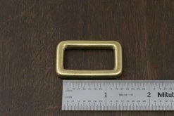 District Leather Supply Best Sellers Japanese Brass Rectangle Single Loop Slider