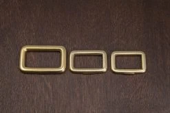 District Leather Supply Best Sellers Japanese Brass Rectangle Single Loop Slider