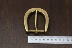 District Leather Supply Japanese Brass Heel Bar Buckle (Chunky) Hardware