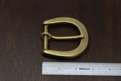 District Leather Supply Japanese Brass Heel Bar Buckle (Chunky) Hardware