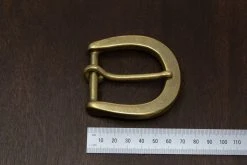 District Leather Supply Japanese Brass Heel Bar Buckle (Chunky) Hardware