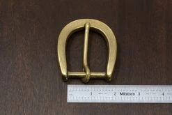 District Leather Supply Japanese Brass Heel Bar Buckle (Chunky) Hardware
