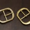 District Leather Supply Japanese Brass - Rustic Center Bar Buckle Hardware