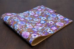 Conceria La Perla Azzurra Floral Print, Brown Leather