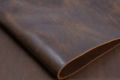 Leather Conceria La Perla Azzurra Missouri, Dark Brown