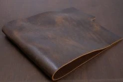 Leather Conceria La Perla Azzurra Missouri, Dark Brown