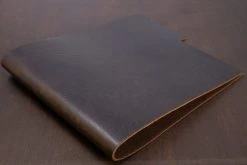 Leather Conceria La Perla Azzurra Missouri, Dark Brown