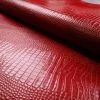 Leather MPG Alligator Embossed, Red